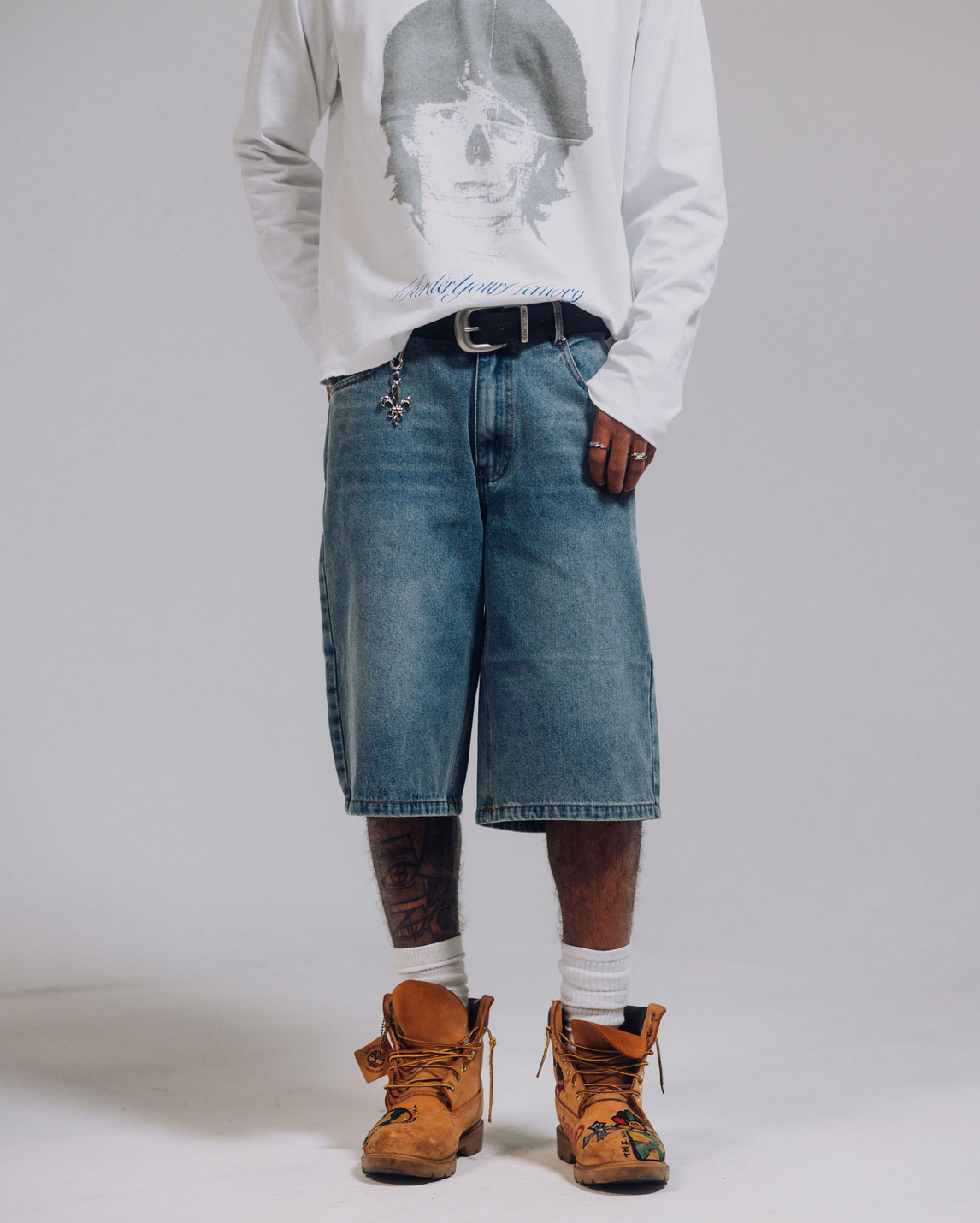 BAGGY JEAN SHORTS - LIGHT WASH