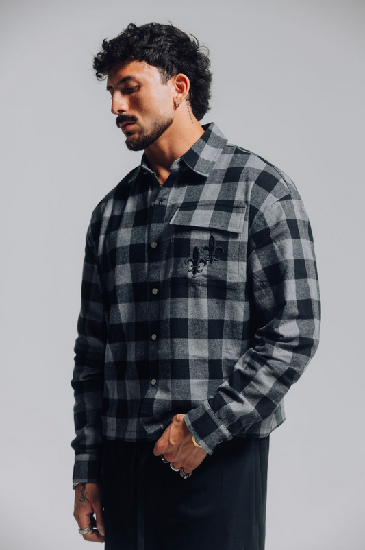 DOUBLE PATCH FLANNEL - PHANTOM